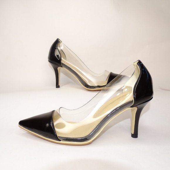 Gianvito Rossi Plexi Patent PVC Clear Pump Heels - Picture 1 of 12